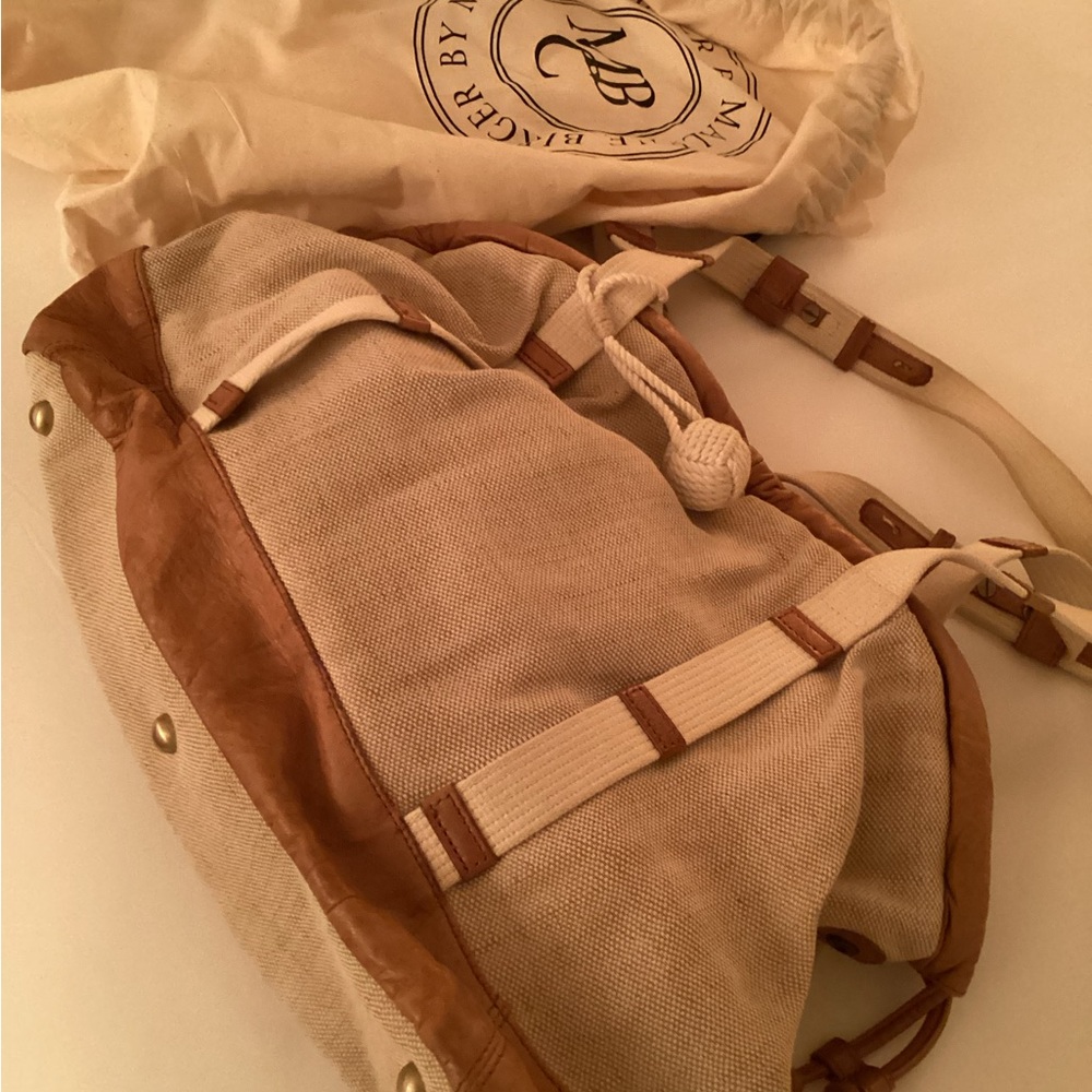 BY MALENE BIRGER Tan and Cream Canvas Bag - Picture 3 of 10
